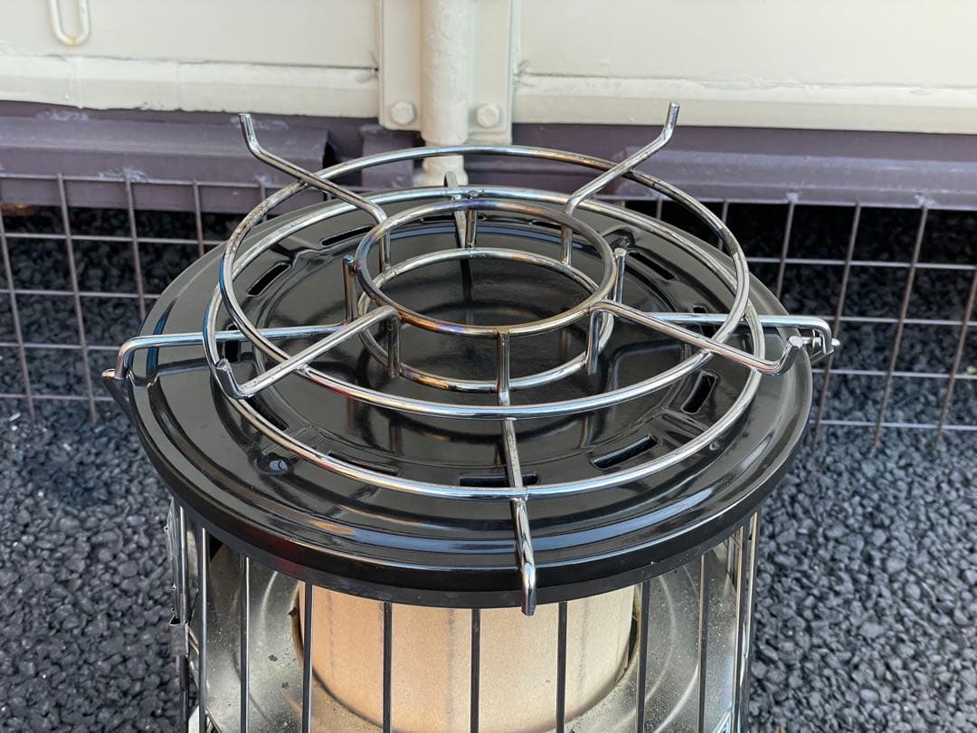 NEWアルパカ石油ストーブ 専用ケース・反射板・五徳付　ブラック