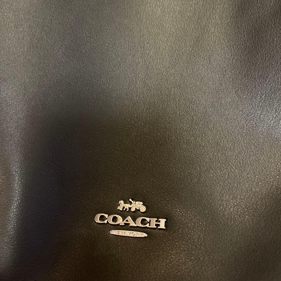 COACH ブラック ショルダーバッグ ドローストリング