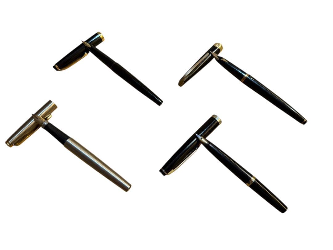 万年筆 4本　PILOT2本　PLATINUM PARKER 18K/14K刻印