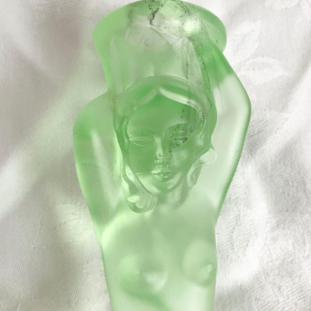 WALTHER GLAS マーメイド　ウランガラス　キャンドルホルダー　グリーン