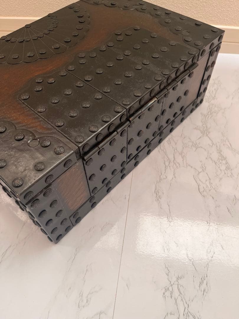 【新品】木製　欅材　千両箱　銭函　古民具　アンティーク