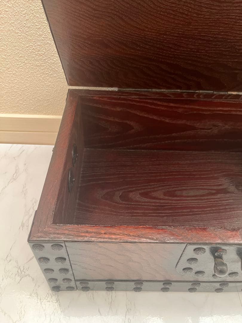 【新品】木製　欅材　千両箱　銭函　古民具　アンティーク