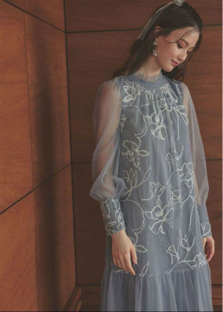 8★新品タグ付き★ドリードール　フェザーフラワーチュールドレス　M