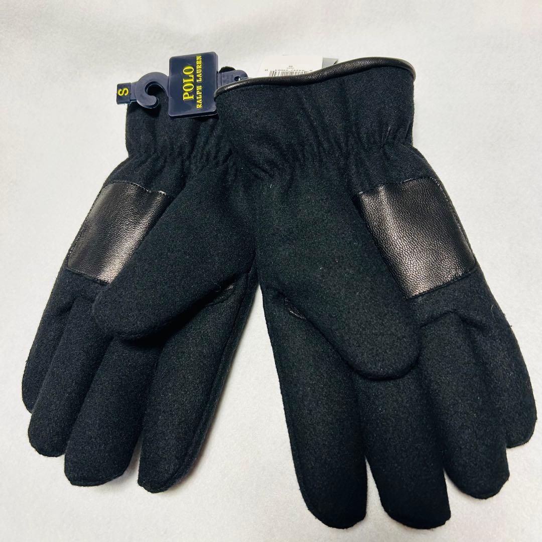 ポロラルフローレン 天然革 グローブ 手袋 やぎ革 ウール ポロベア