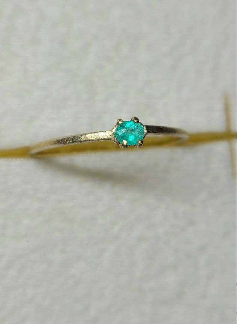 ビカビカネオン!!★ブラジルバターリャパライバトルマリン10金リング★