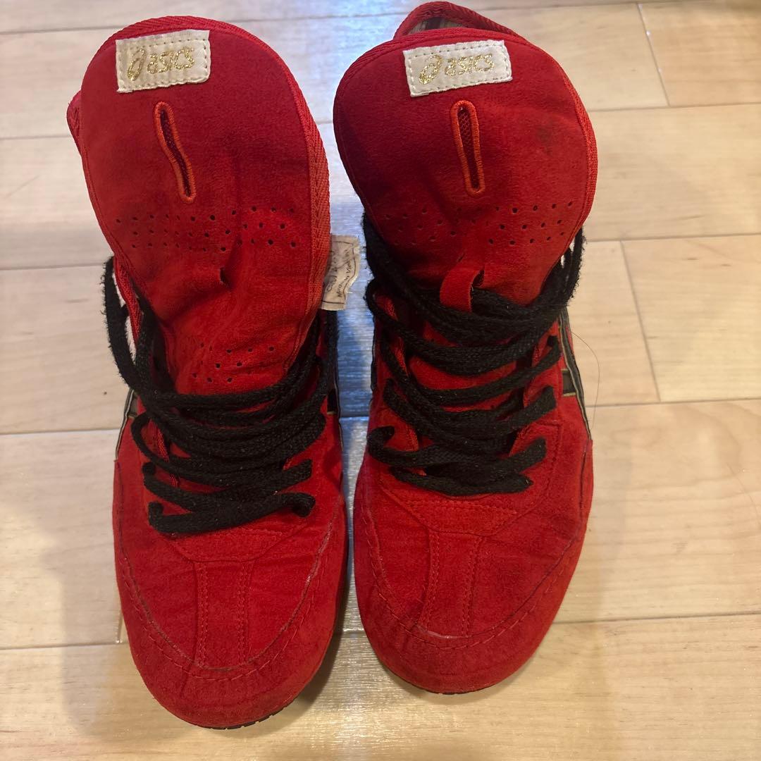 レッド ハイカット ボクシングシューズ