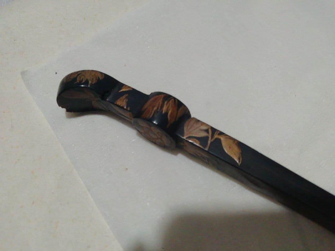 ♪蒔絵こうがい　かんざし　江戸　少々いたみが