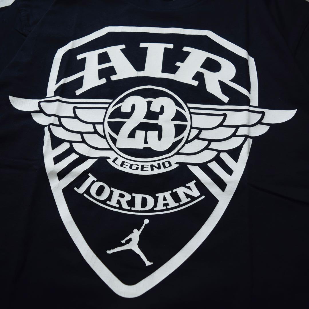 90s NIKE AIR JORDAN プリントTシャツ ウィングロゴ ブラック