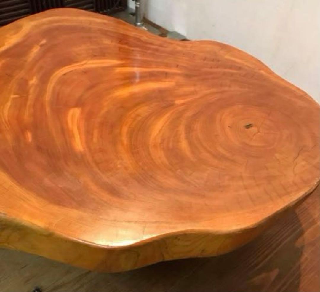 美品　木製　一枚板　座卓　ローテーブル　大きすぎず使いやすい程良いサイズ　重厚感