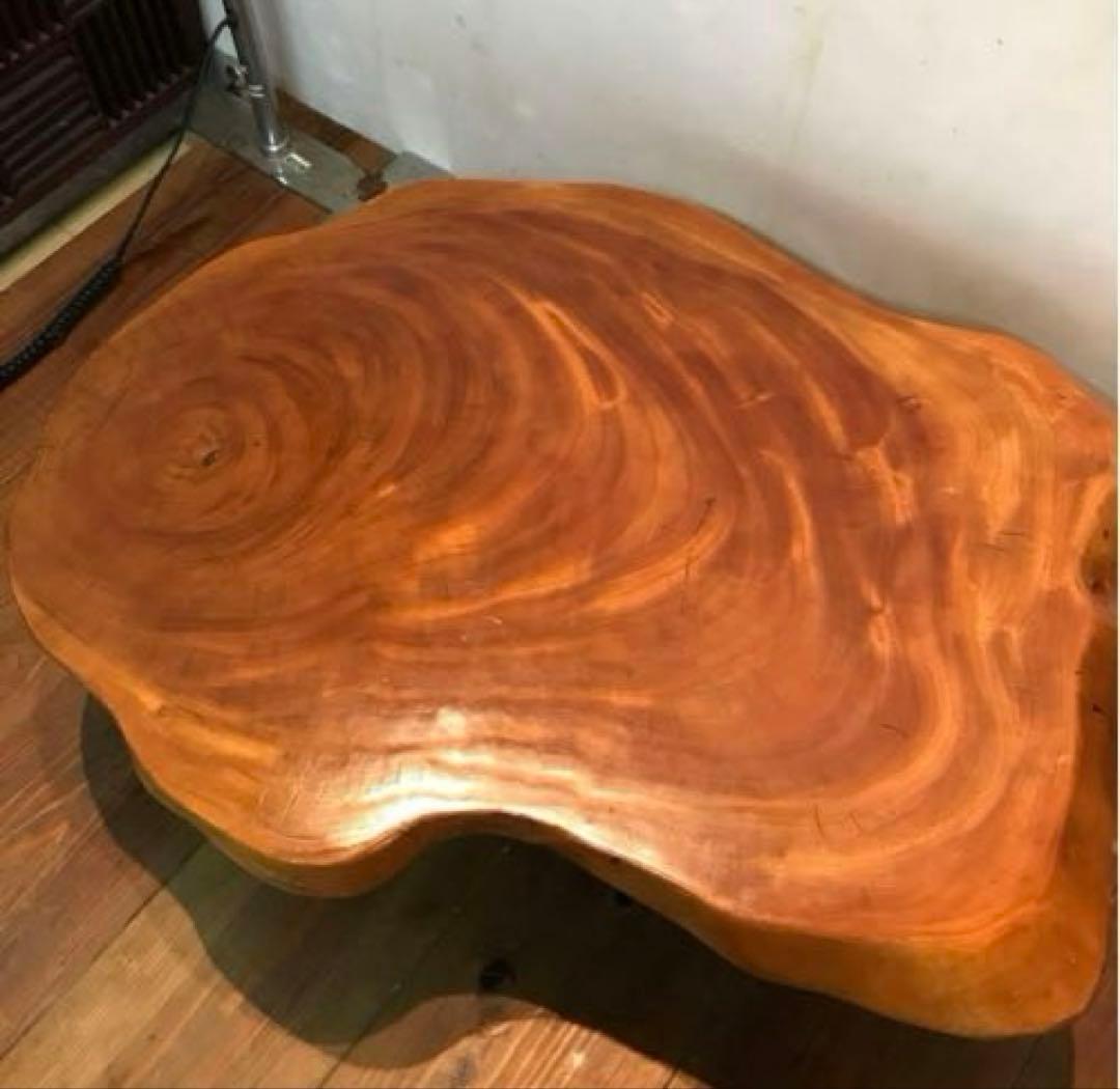 美品　木製　一枚板　座卓　ローテーブル　大きすぎず使いやすい程良いサイズ　重厚感