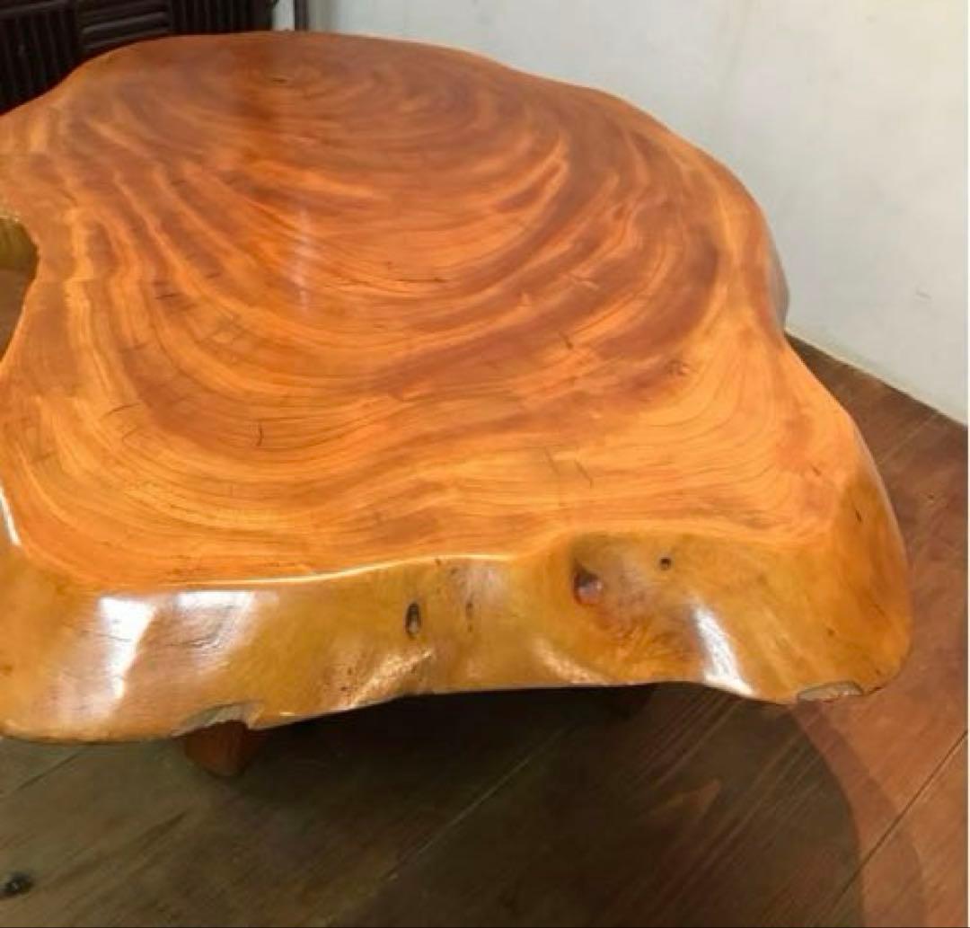 美品　木製　一枚板　座卓　ローテーブル　大きすぎず使いやすい程良いサイズ　重厚感