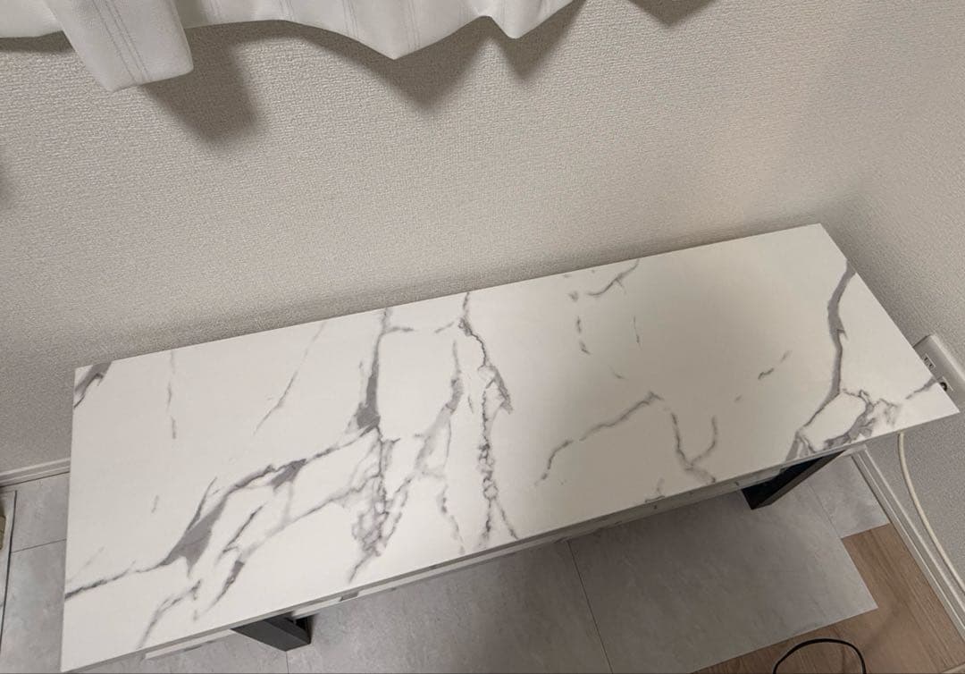 2*c様 【完成形】テレビ台　ローボード　大理石調　120cm