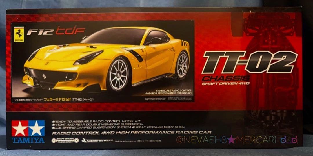 タミヤ◆フェラーリ／Ferrari F12tdf TT-02 シャーシ 1/10