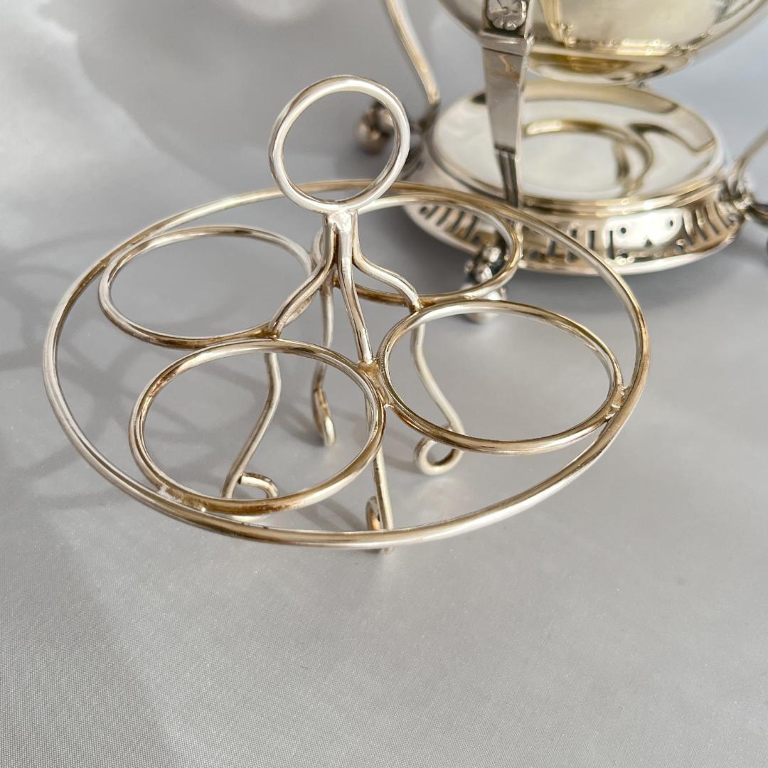 【英国 】ロールトップのエッグコドラー【シルバープレート】ライナー