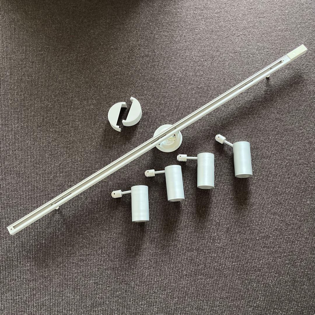 無印良品 システムライト160cm・アルミスポットライト4灯セット（電球なし）