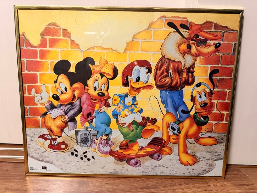 ビンテージ　80s DISNEY ポスター　アートパネル　ディズニー　ミッキー