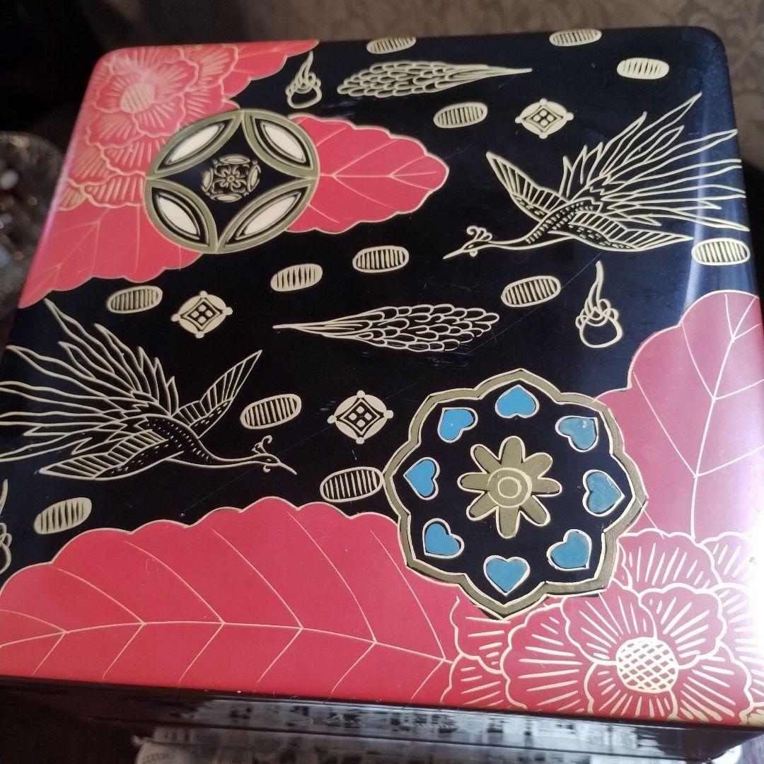 白木屋♥漆器 三段重箱 鶴と花♥重箱♥会津塗♥蒔絵♥