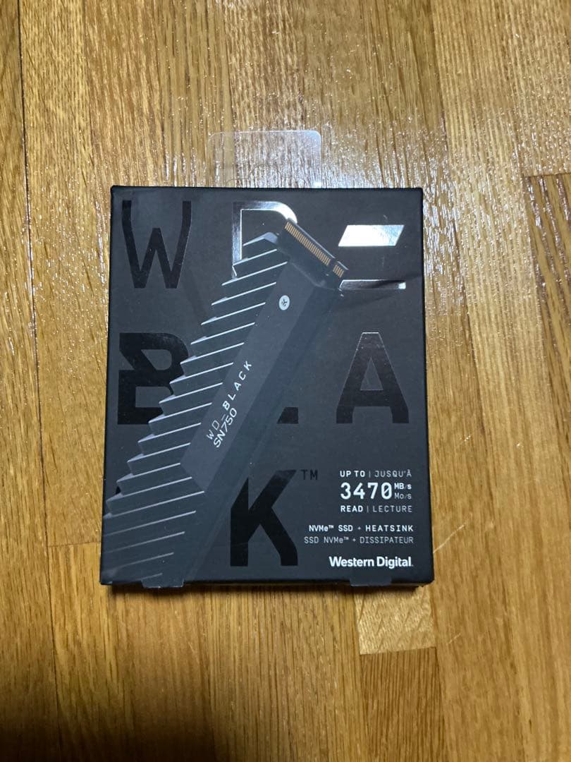 WD_BLACK SN750 NVMe SSD 3470MB/s ヒートシンク付