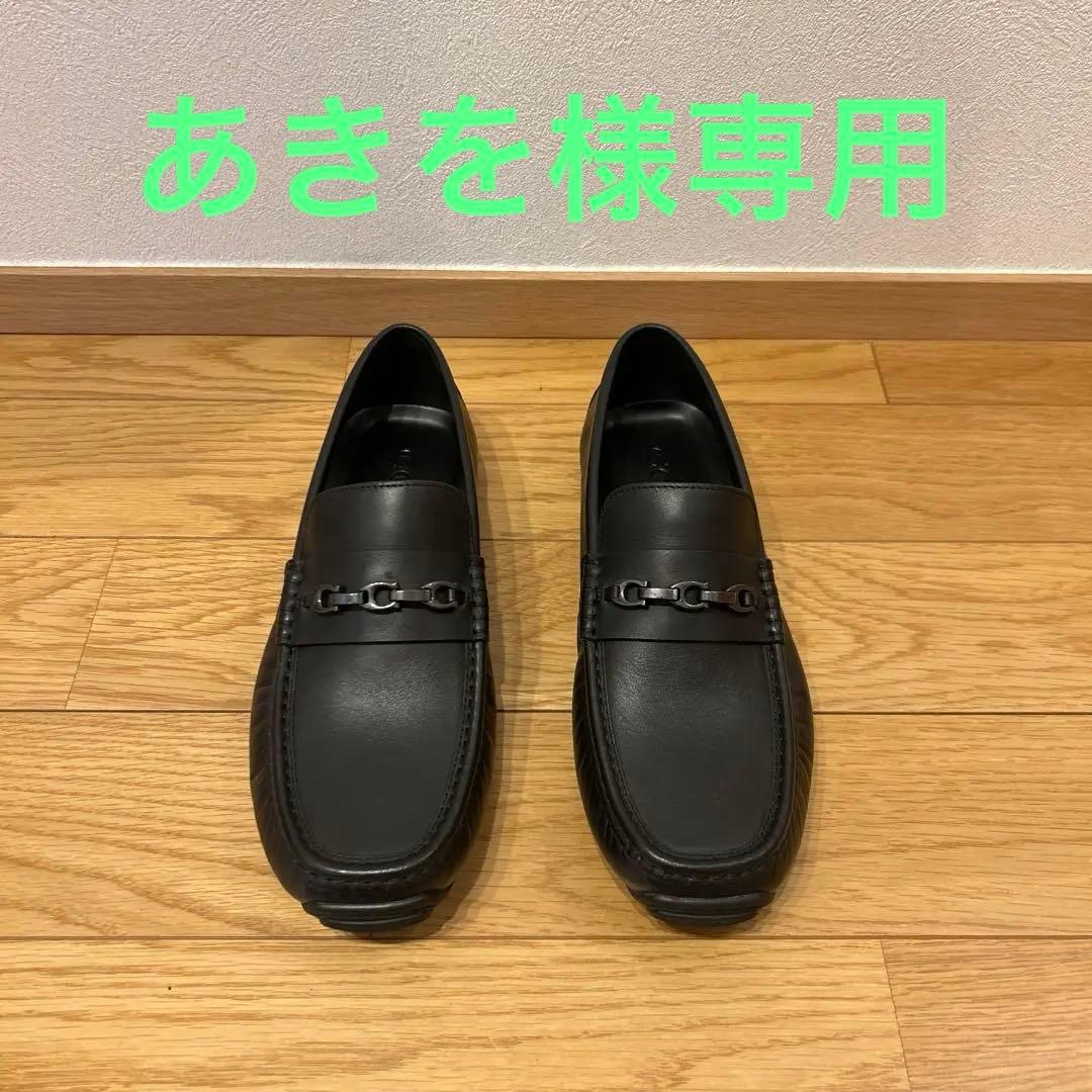 【タイムセール中】COACH 黒　デッキシューズ