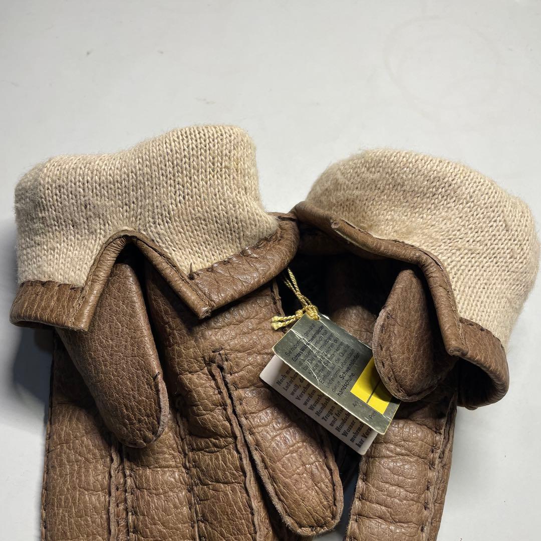 未使用 ペッカリー ドイツ製 サイズ8-1/2 ライトブラウン色 ライニング有り