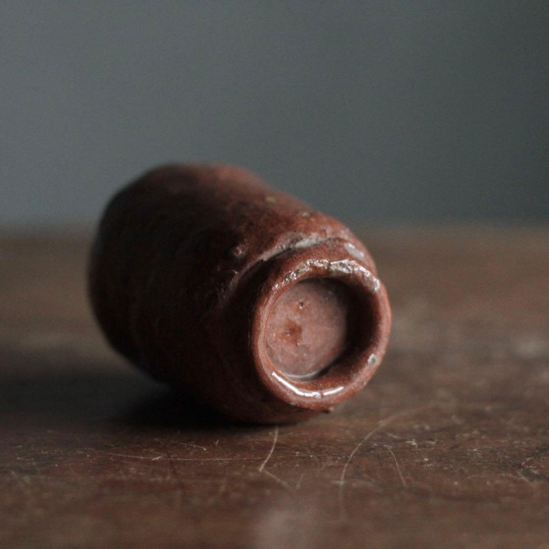 手びねり 赤楽 筒盃 酒器 ぐい呑み 古道具 アンティーク