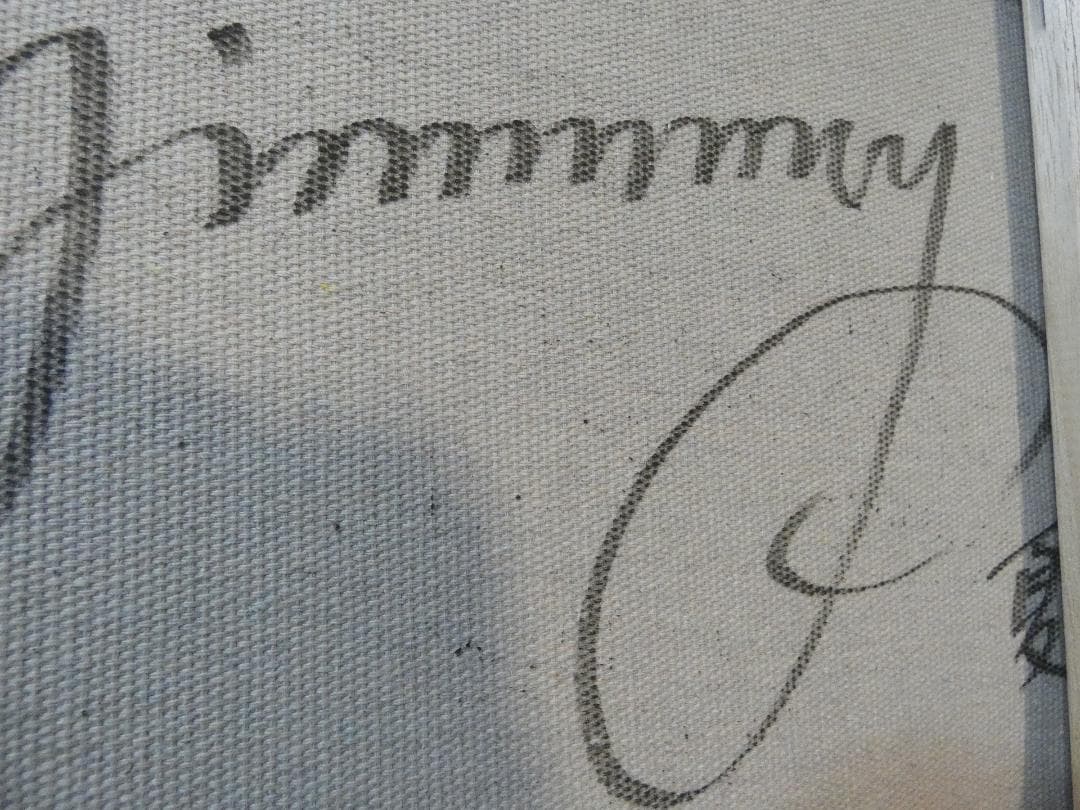 絵画　 肉筆手描き 油彩　ジミー大西「カニ」 サイン　M10　額装済み