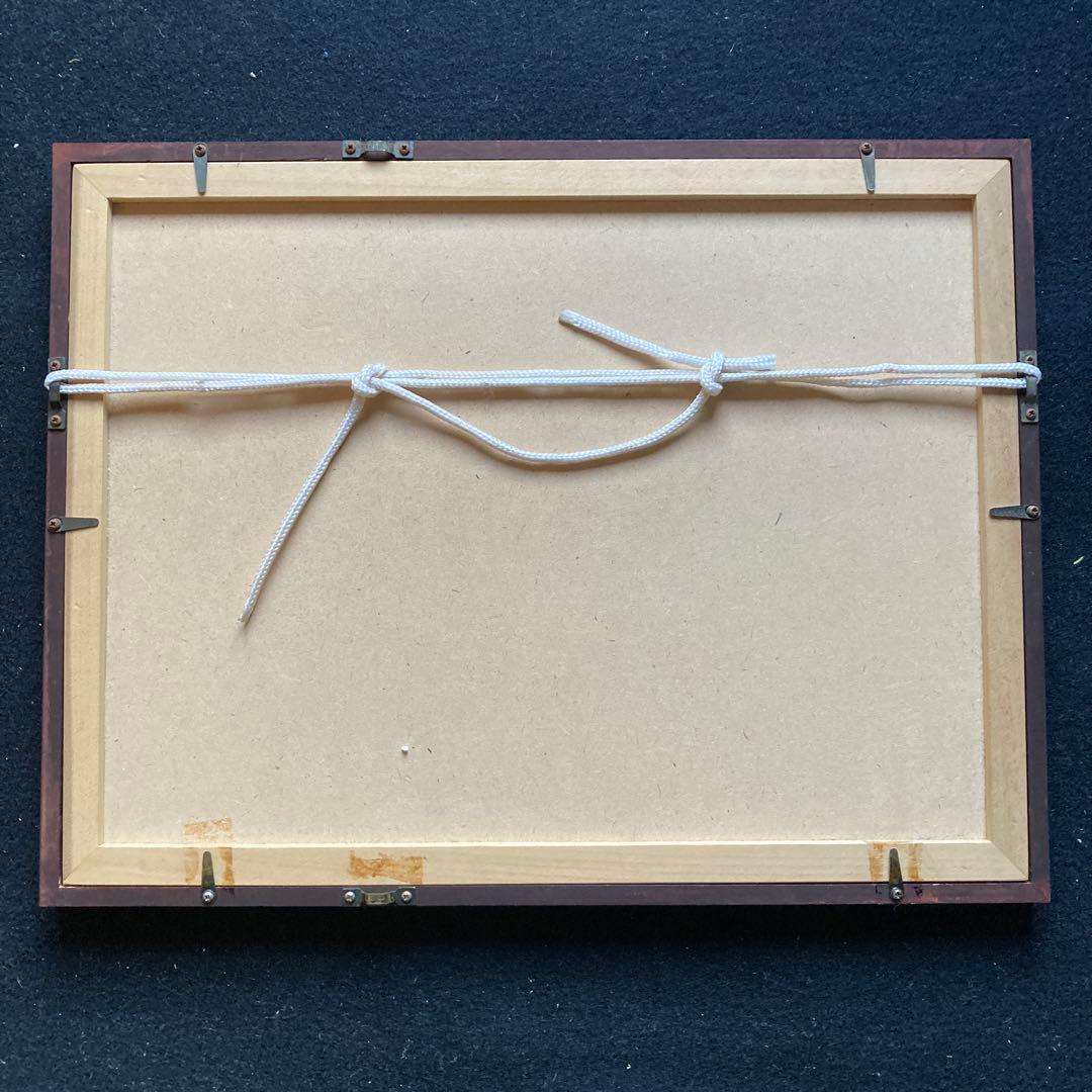 /LUNA/￼福井正郎　雪　木版画 作家サイン額30×39絵17×24cm