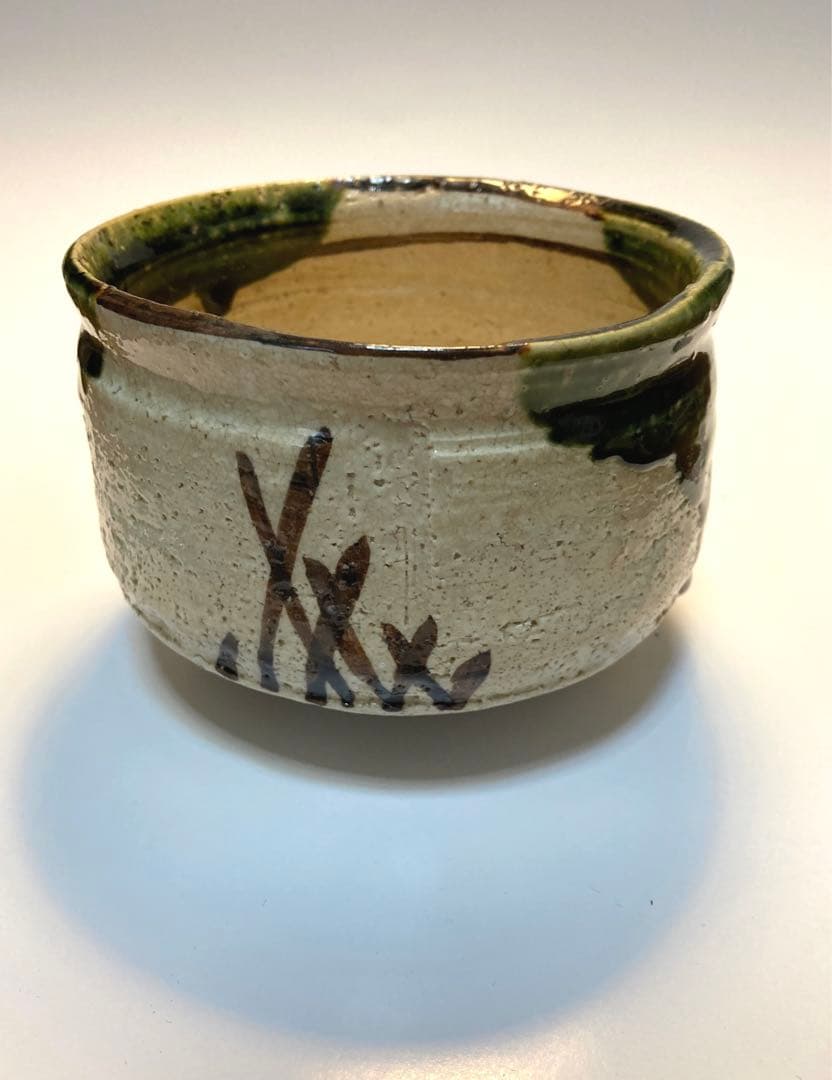 織部焼 山口茂造 色絵 茶碗 抹茶碗 茶事 茶道具