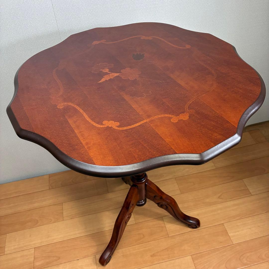 イタリア製 象嵌 猫脚 アンティーク コーヒーテーブル　サイドテーブル　no.2