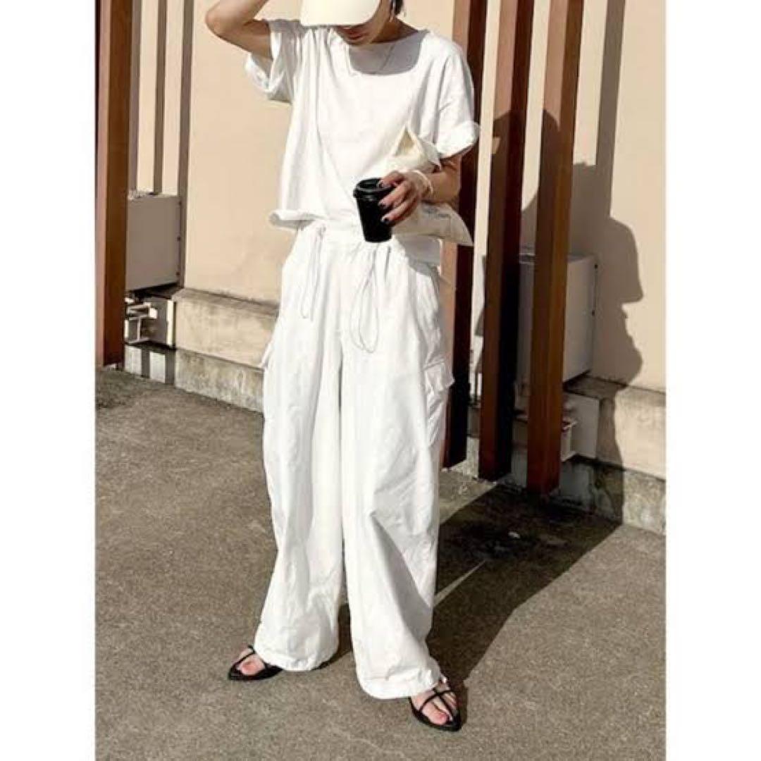 Ungrid ナイロン混ミリタリールーズパンツ　アングリッド