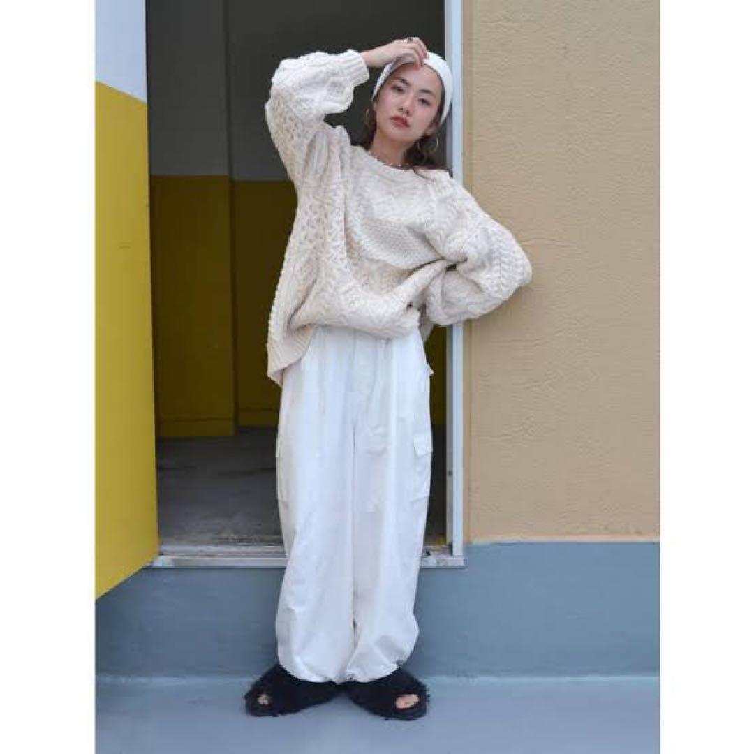 Ungrid ナイロン混ミリタリールーズパンツ　アングリッド