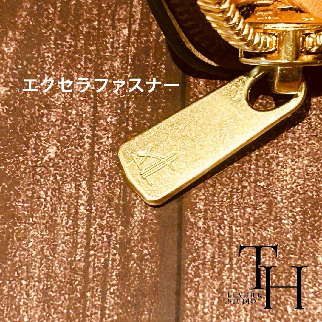 コードバン　ラウンドジップウォレット　レーデルオガワ　二つ折り　グリーン