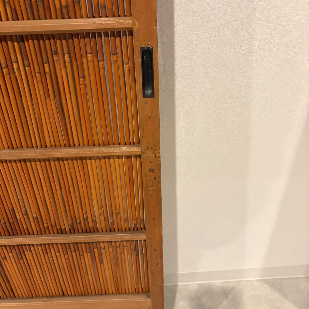 古い建具 1枚 簾戸 すど 葦戸よしど 夏障子 御簾戸 2/4