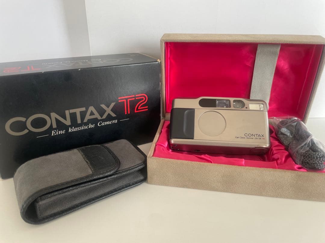 【良品】CONTAX T2 チタンシルバー フィルムカメラ
