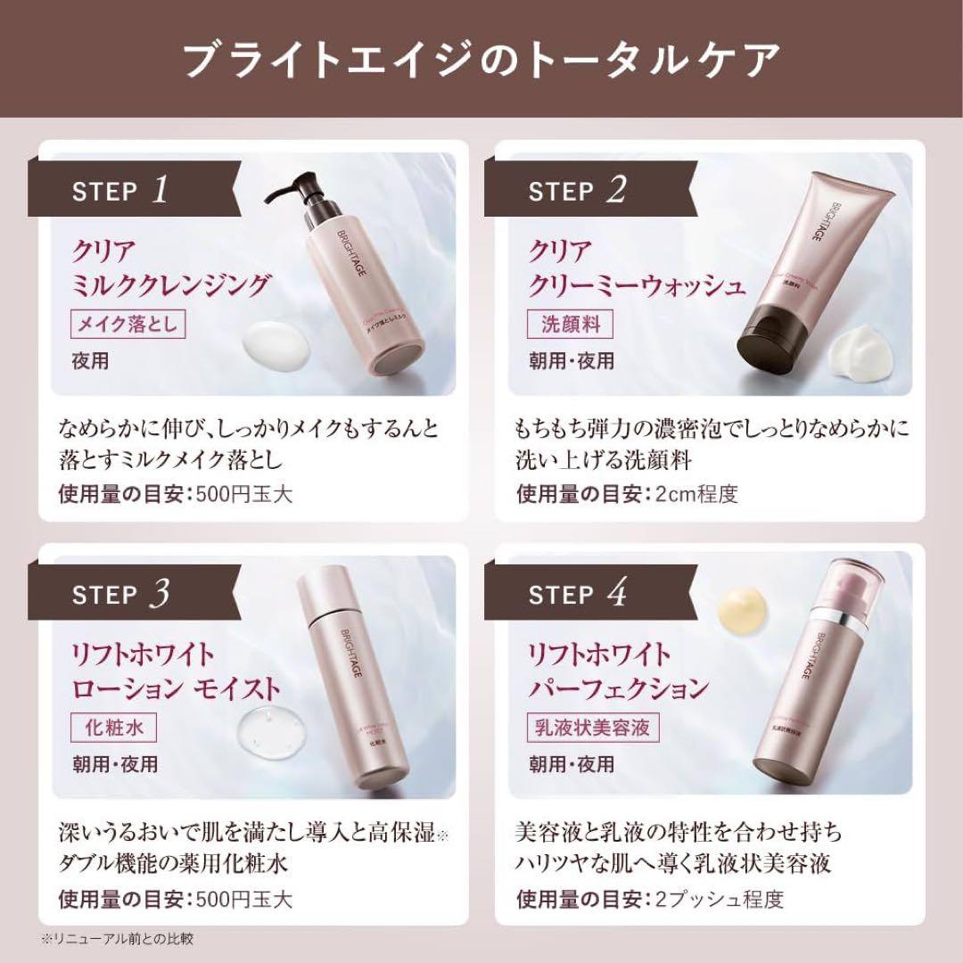ブライトエイジ 7点セット 新品未使用 化粧水 乳液 美容液 洗顔 マスク