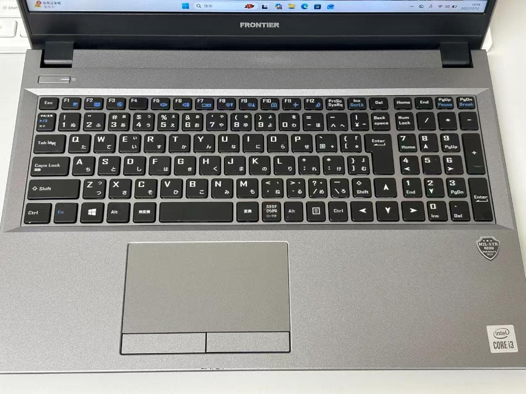FRONTIER ノートPC 15.6型 i3第十世代 SSD1TB 極美品