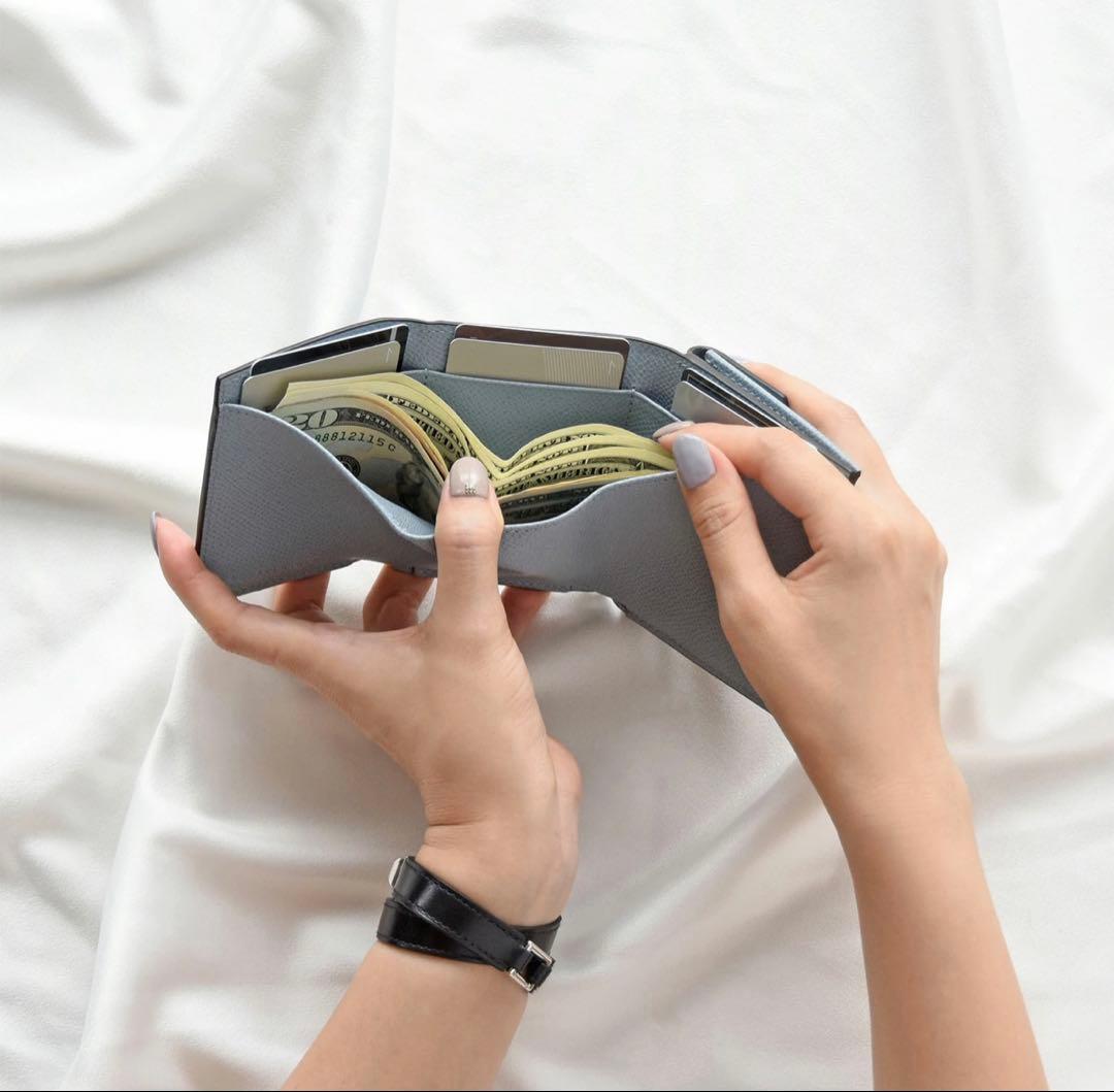 未使用✨BONAVENTURA コンパクト 三つ折り財布 ノブレッサ ブルーリン