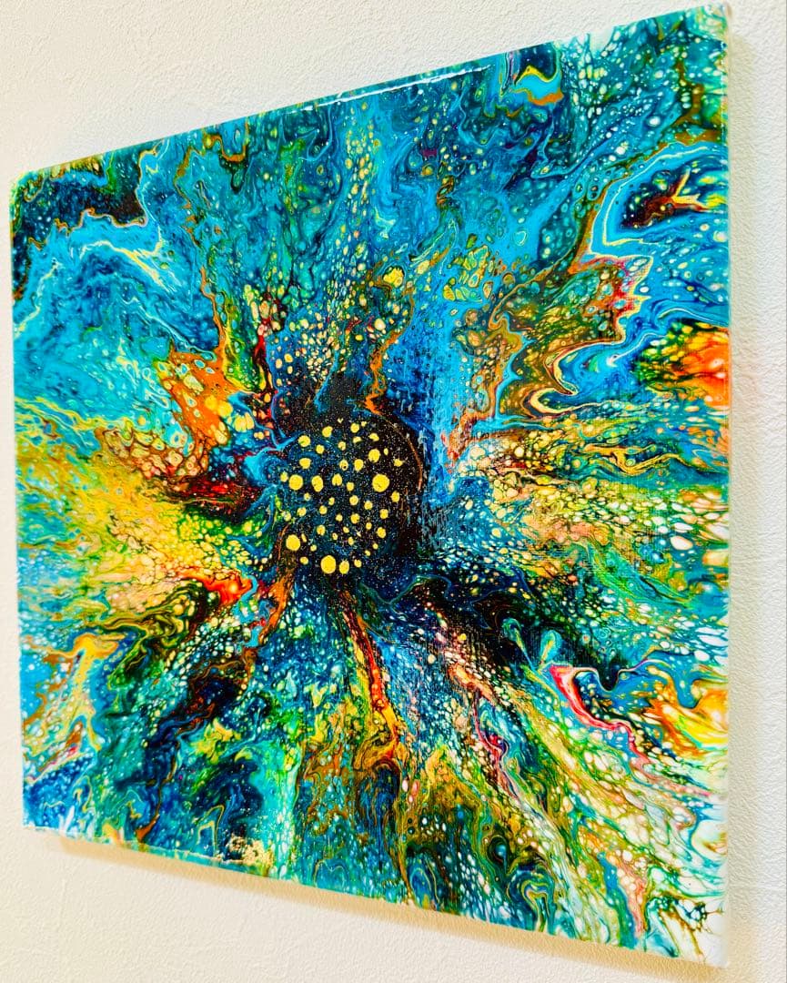 原画　アクリル画　アート【 靖光青花 -Seikoseika- 】