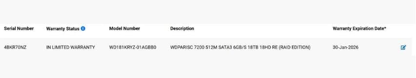 新品未開封 WD Gold Enterprise Class HDD 18TB