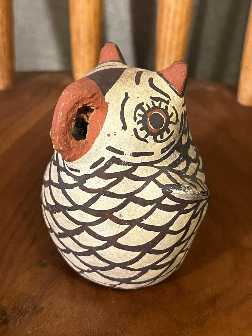 ズニ族 陶器 人形 フクロウ ビンテージ 1940年代 プエブロ USA