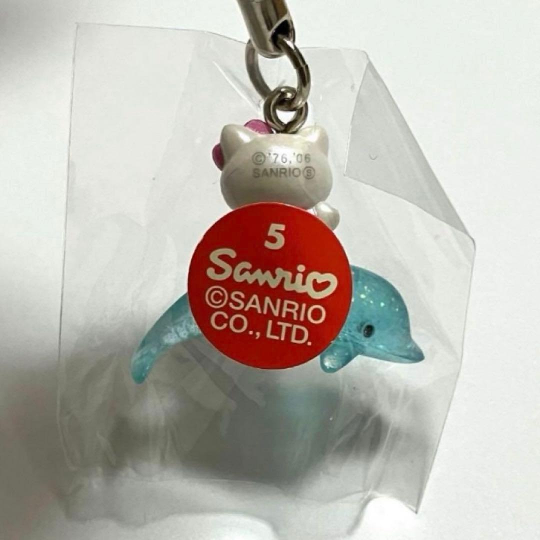 【未使用】ハローキティ オーロラねつけ 根付け ドルフィン イルカ ストラップ