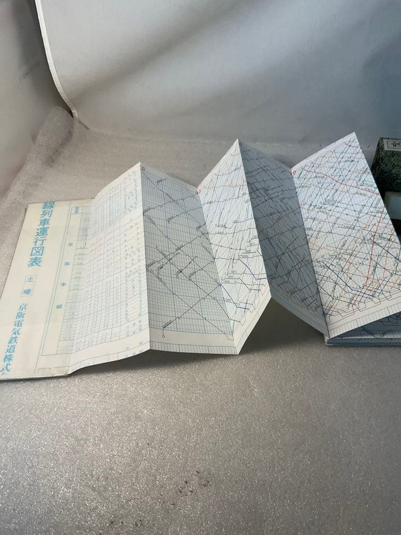 日本 鉄道　列車運行図表　構内配線略図　京阪鉄道