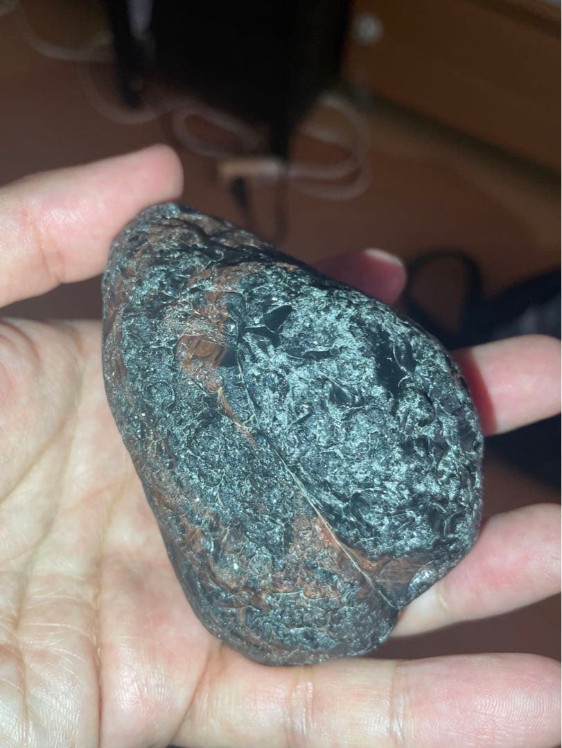 研磨品　十勝石玲瓏　ゴールデンマホガニーオブシディアン　特級品