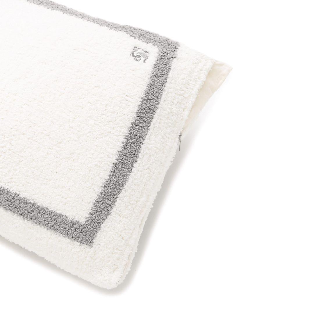 美品 kashwere フレームクッションカバー グレー/ホワイト2点セット