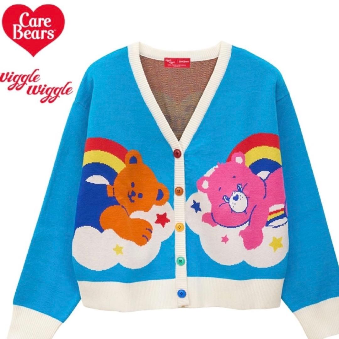 【完売品】ケアベア ウィグルウィグル ニットカーディガン レインボー