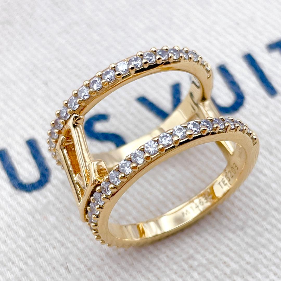 LOUIS VUITTON リング　アイコニック　ストラス　ストーン　ゴールド