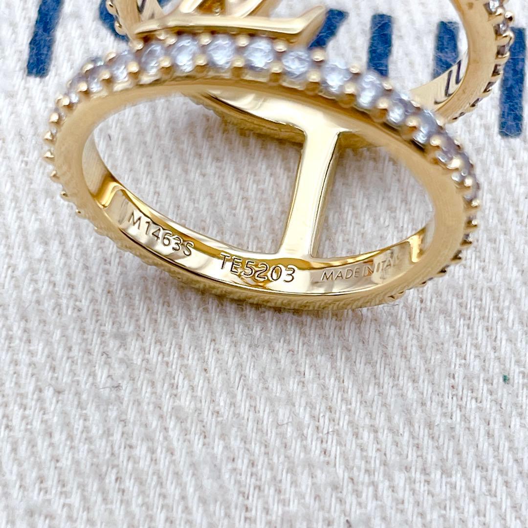 LOUIS VUITTON リング　アイコニック　ストラス　ストーン　ゴールド