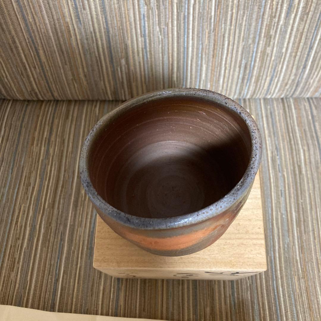 備前焼　佐藤苔助　共箱　茶道具　湯呑み　陶歴