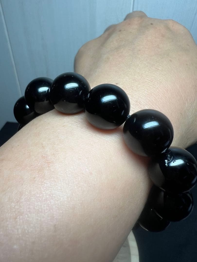 私のエネルギー吸いすぎた魔除けの王様⭐︎スターモリオン(黒水晶)ブレスレット