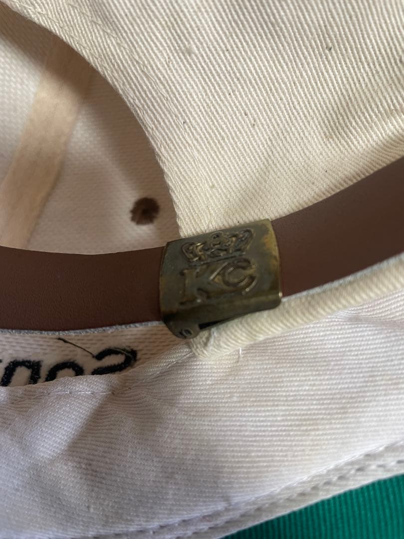 m.stockビンテージ　SONY MUSIC 生成り　キャップ